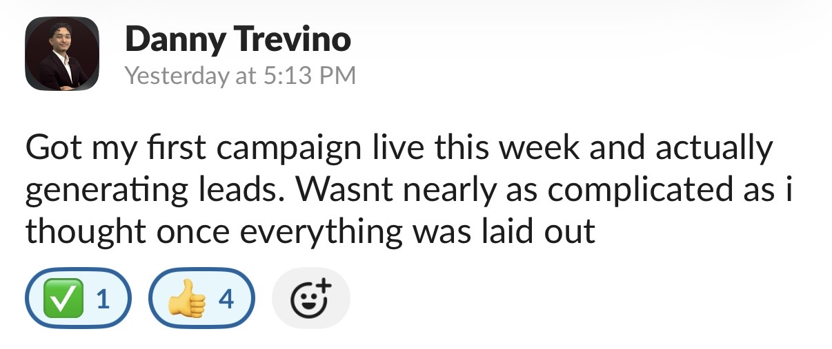 Screenshot of Review from Slack